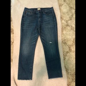 JCrew broken in boyfriend jeans